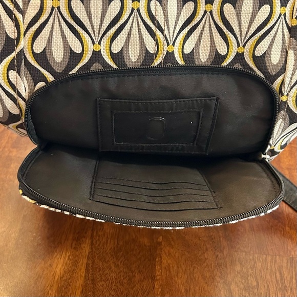 New Relic Geometric Print Canvas Faux Leather Crossbody Purse Shoulder Bag - Picture 10 of 15